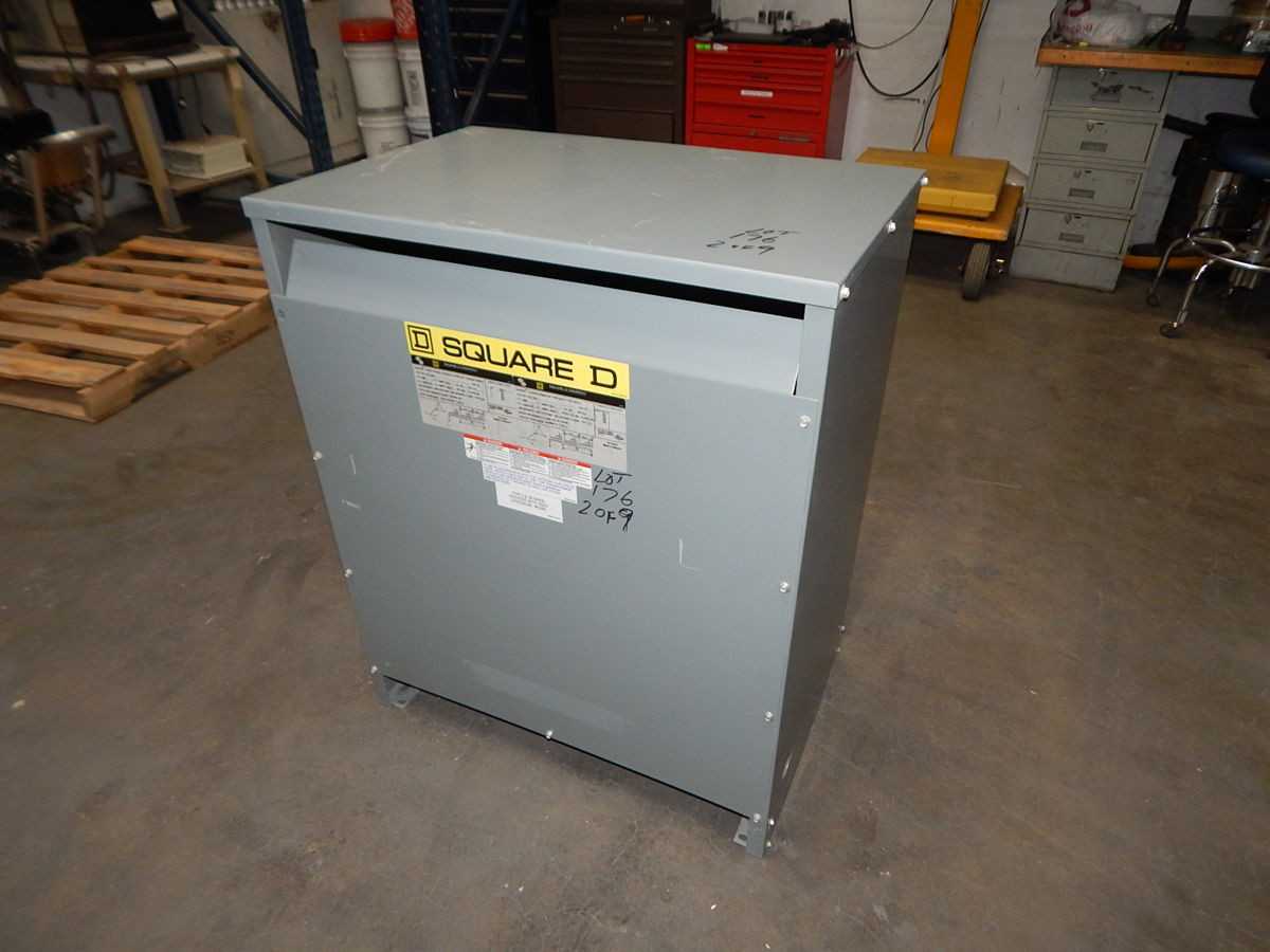 SQUARE D 75T132H TRANSFORMER, 3-PHASE, 75 KVA, DRY TYPE, 480 VAC PRIMARY, 208Y/120 VAC SECONDARY - DRY TRANSFORMERS