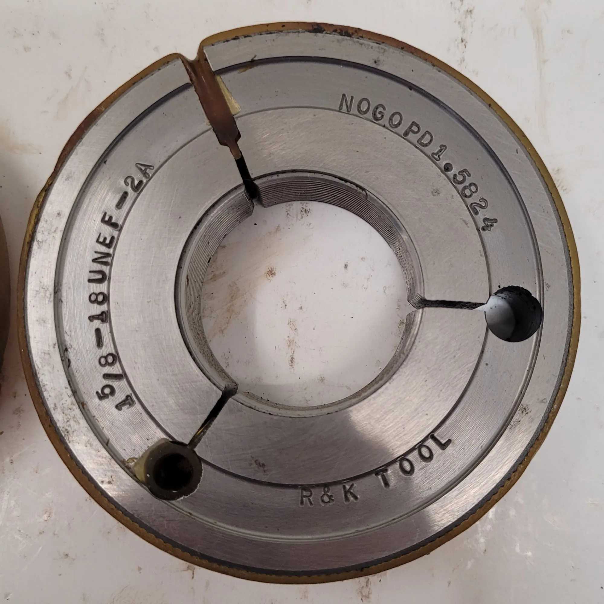 R&K TOOL 1 5/8-18 UNEF THREAD RING GAUGE 2A - SET OF 2 - MACHINE TOOLING