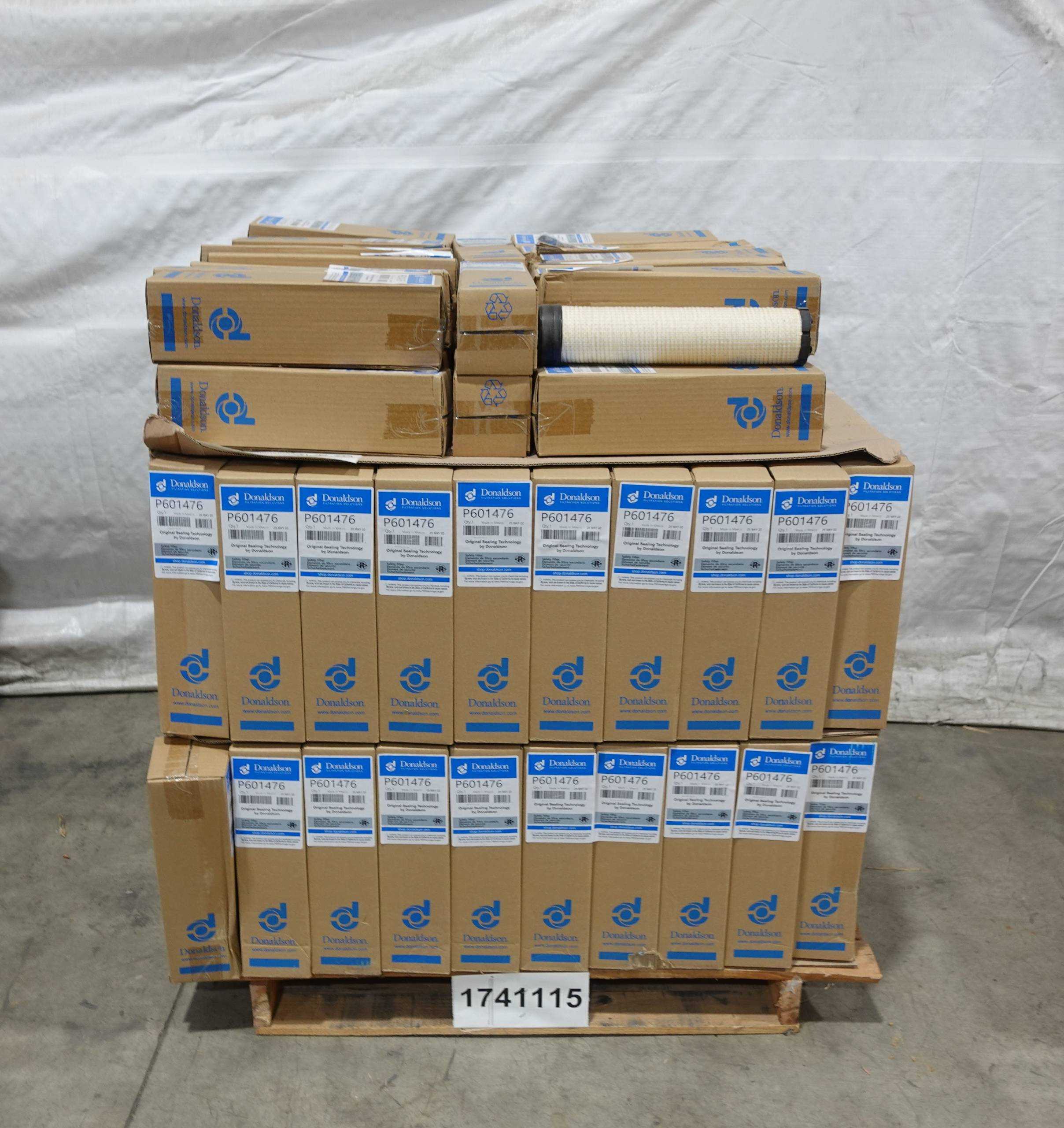 SKU 1741115 - PALLET OF DONALDSON P601476 SAFETY FILTERS, NEW IN BOX - FILTER ELEMENTS
