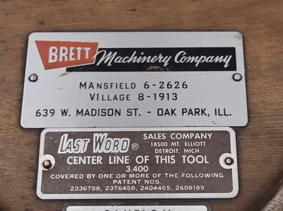 LAST WORD RADIUS ANGLE DRESSER CENTERLINE 3.400 - MACHINE TOOLING