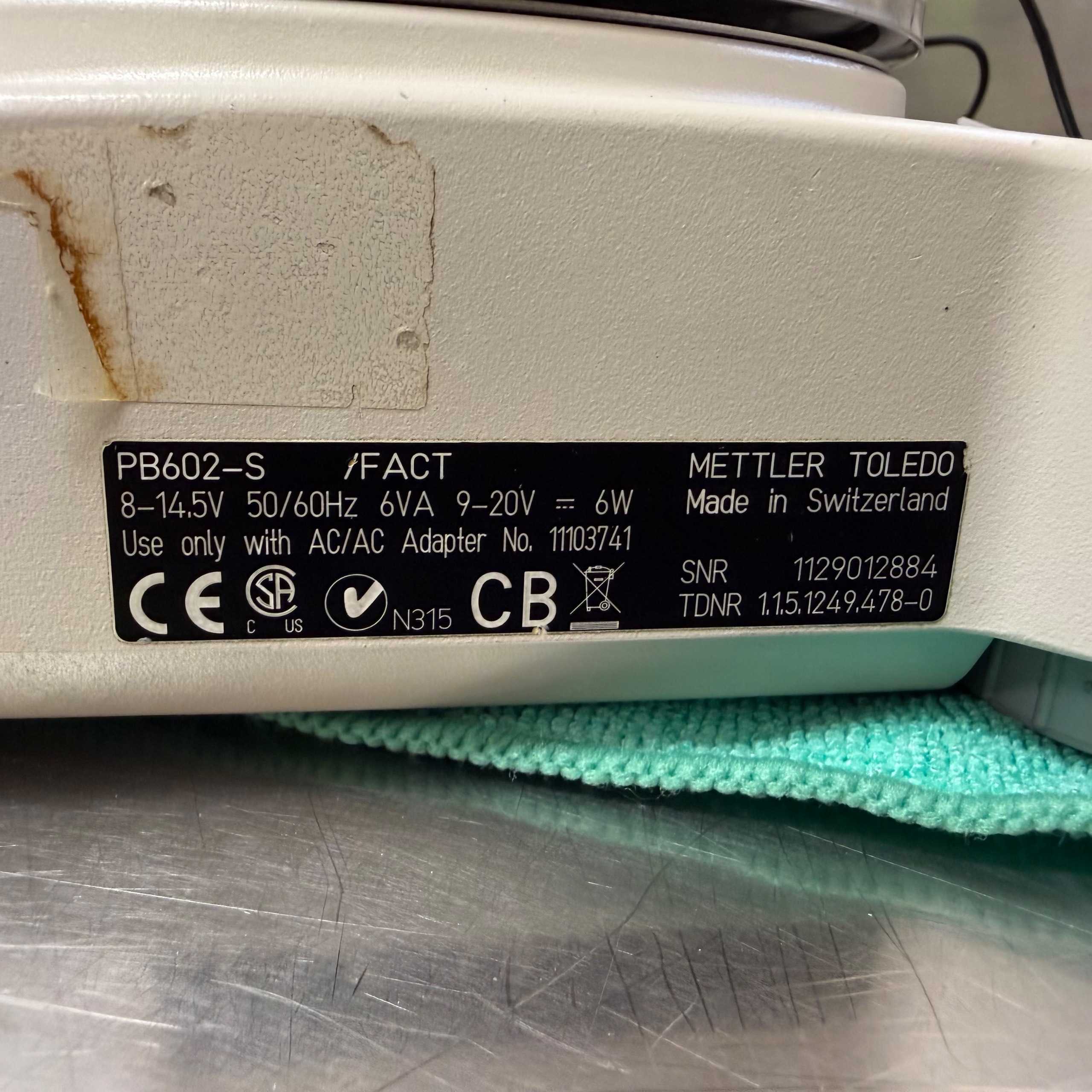 METTLER TOLEDO PB602-S/FACT BALANCE - LAB & SCIENTIFIC