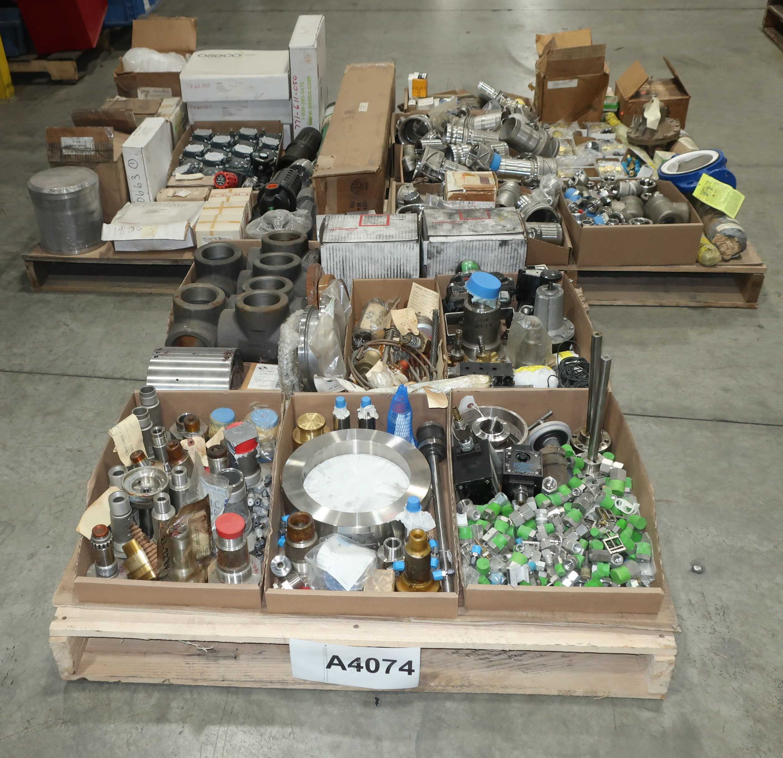 3 PALLETS OF ASSORTED VALVE PARTS - VALVES