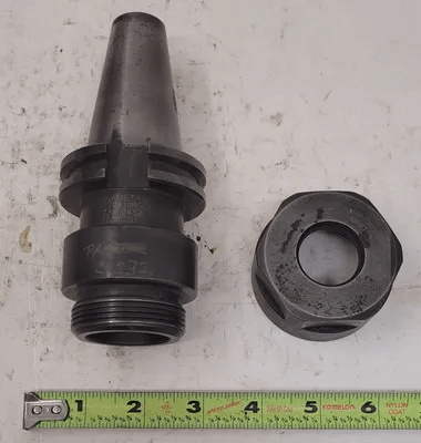 KENNAMETAL COLLET CHUCK MODEL BM239810ROO (OAL 7IN, BODY DIA 2.25IN, BORE DIA 1IN) - MACHINE TOOLING