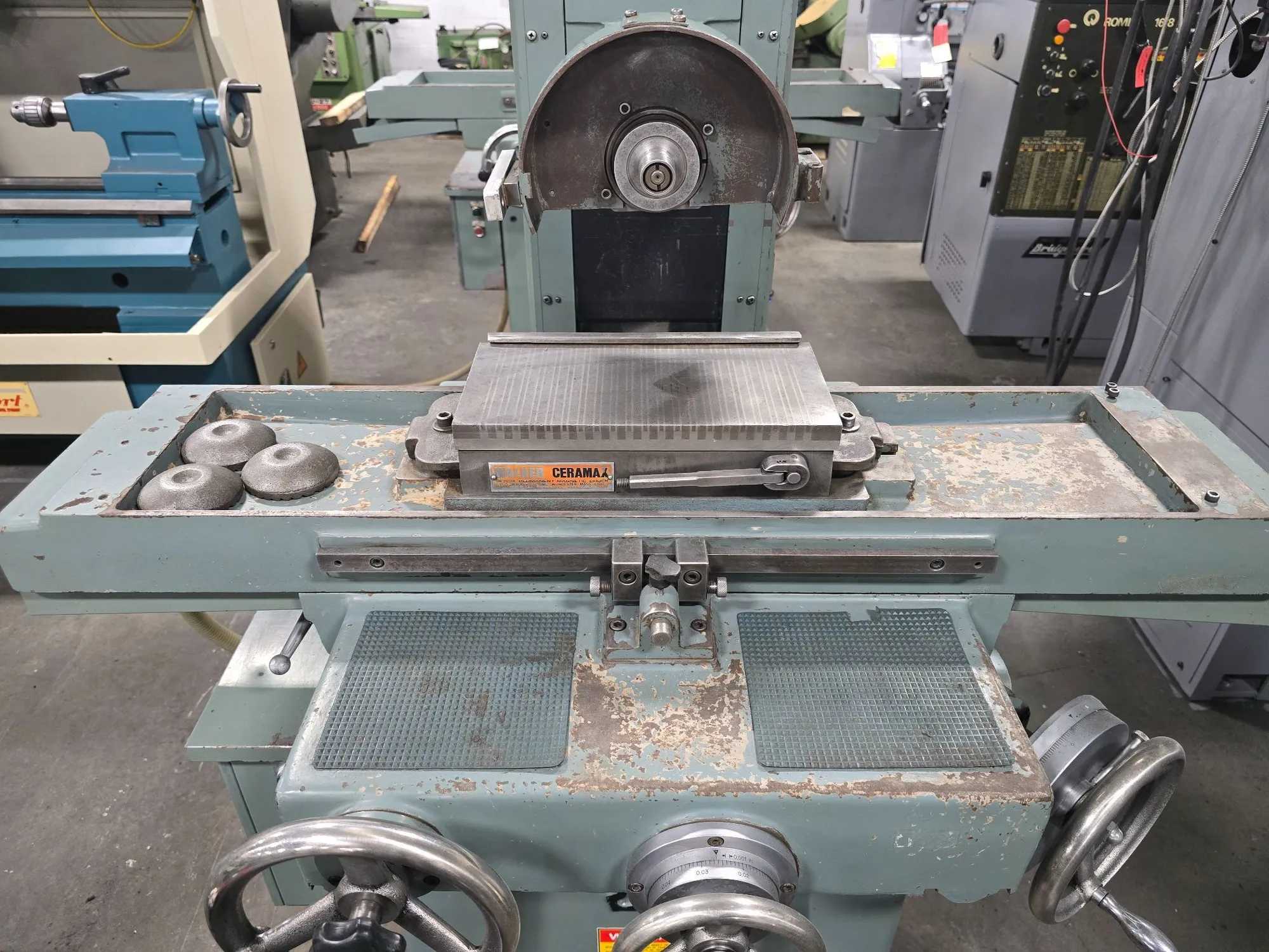 OKAMOTO LINEAR 612/14 SURFACE GRINDER, 6" X 12" TABLE, 2 HP, 3450 RPM, MAGNETIC CHUCK