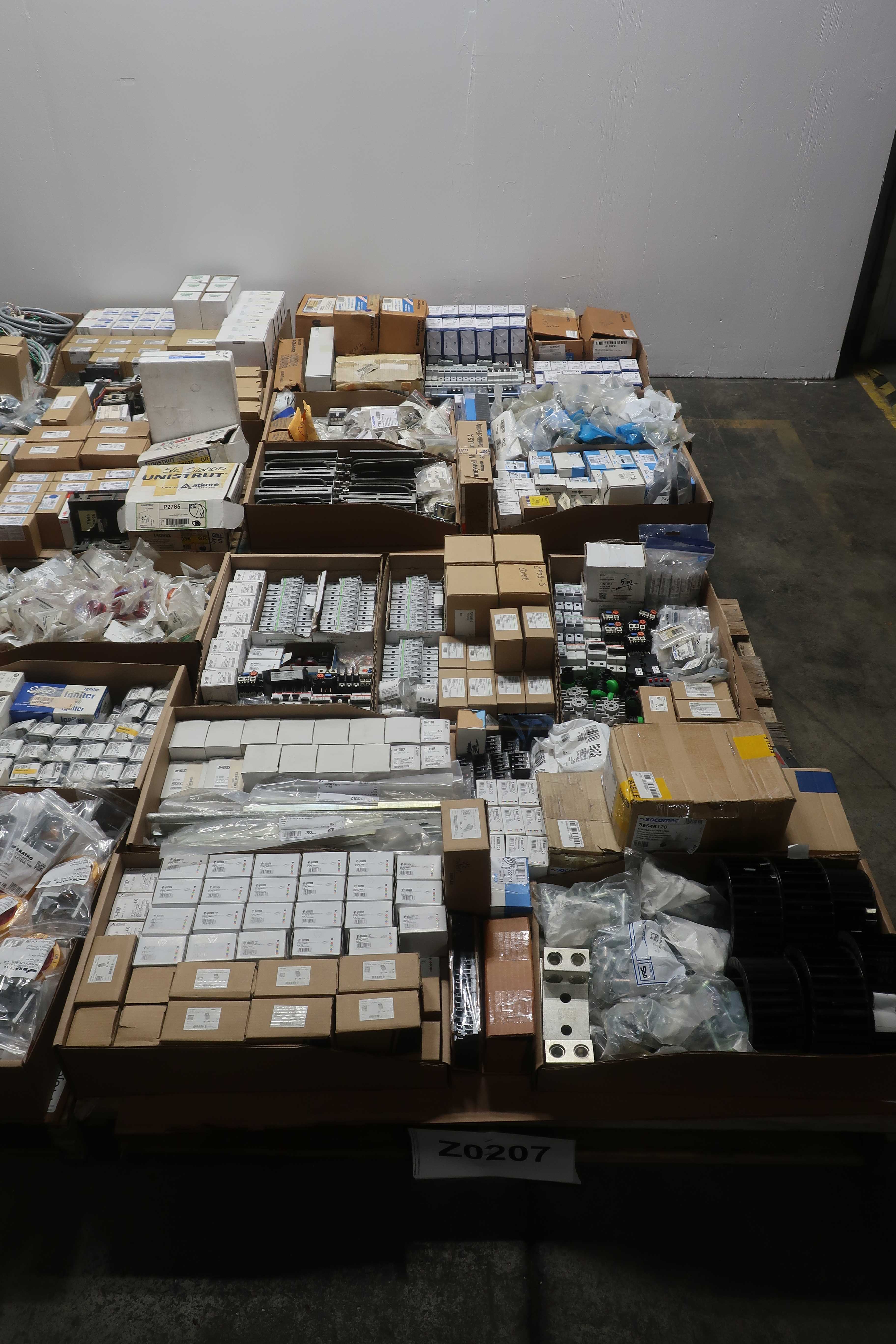 4 PALLETS OF ASSORTED ELECTRICAL - ELECTRICAL COMPONENTS