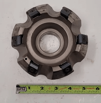 INGERSOLL SN6N-04R01 FACE MILL, 4.69″ DIA., 6 INSERTS, 45 DEGREE ANGLE - MACHINE TOOLING