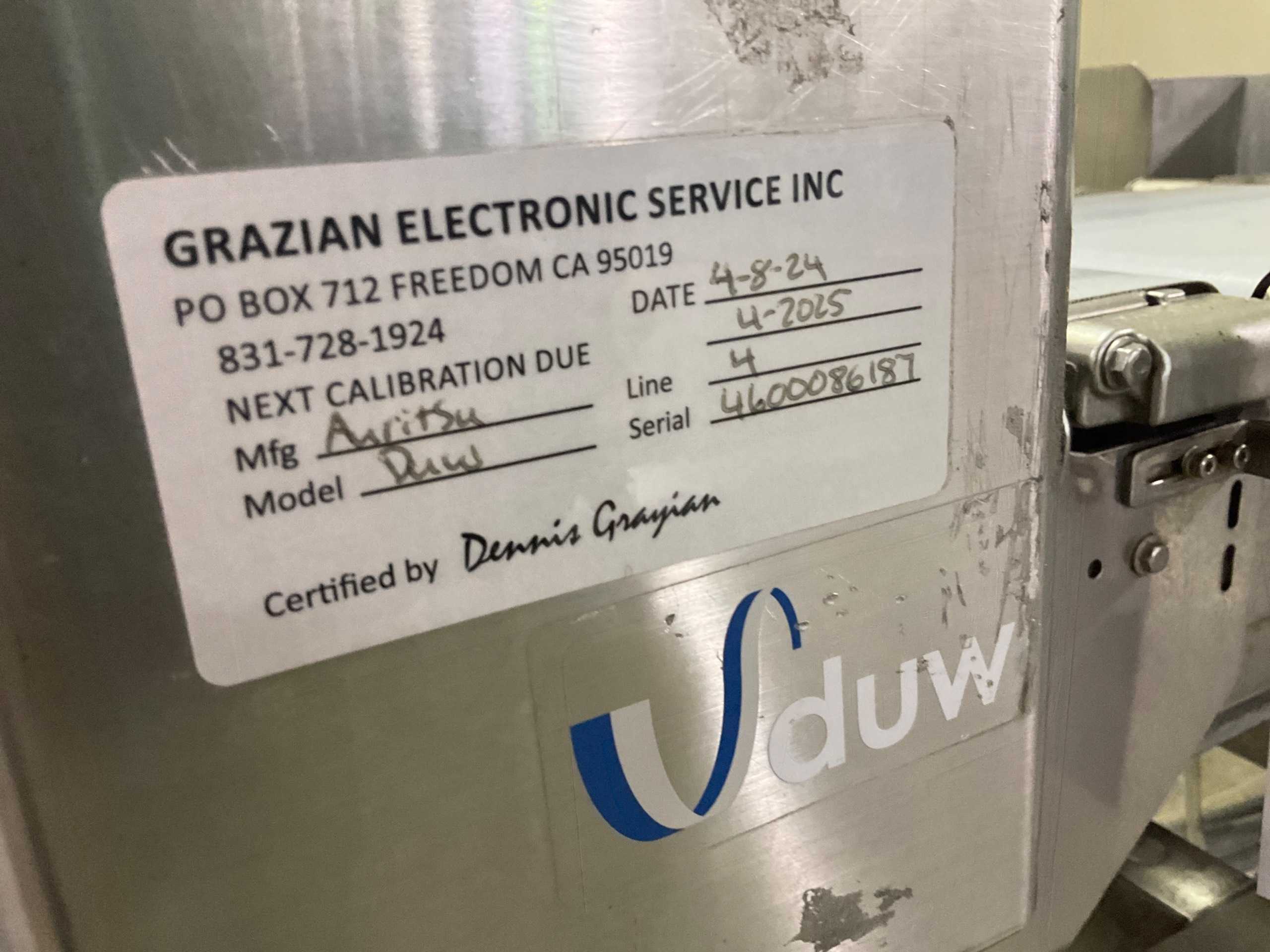 2008 ANRITSU KW6472AW6D CONVEYOR CHECK WEIGHER - CONVEYOR CHECK WEIGHER