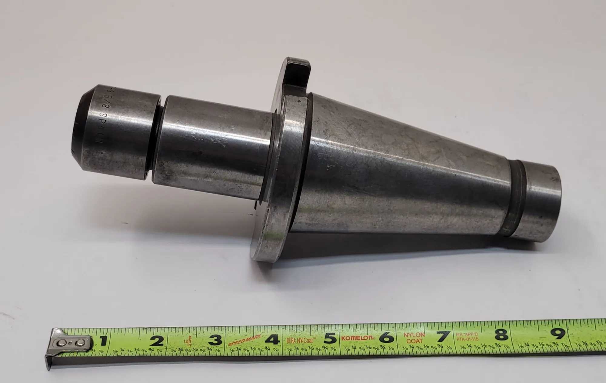 YUASA R-8 END MILL HOLDER, NMTB50 SHANK, R8 CONNECTION, 5/8 INCH SIZE, 9-1/4" LENGTH - MACHINING TOOLING & PARTS