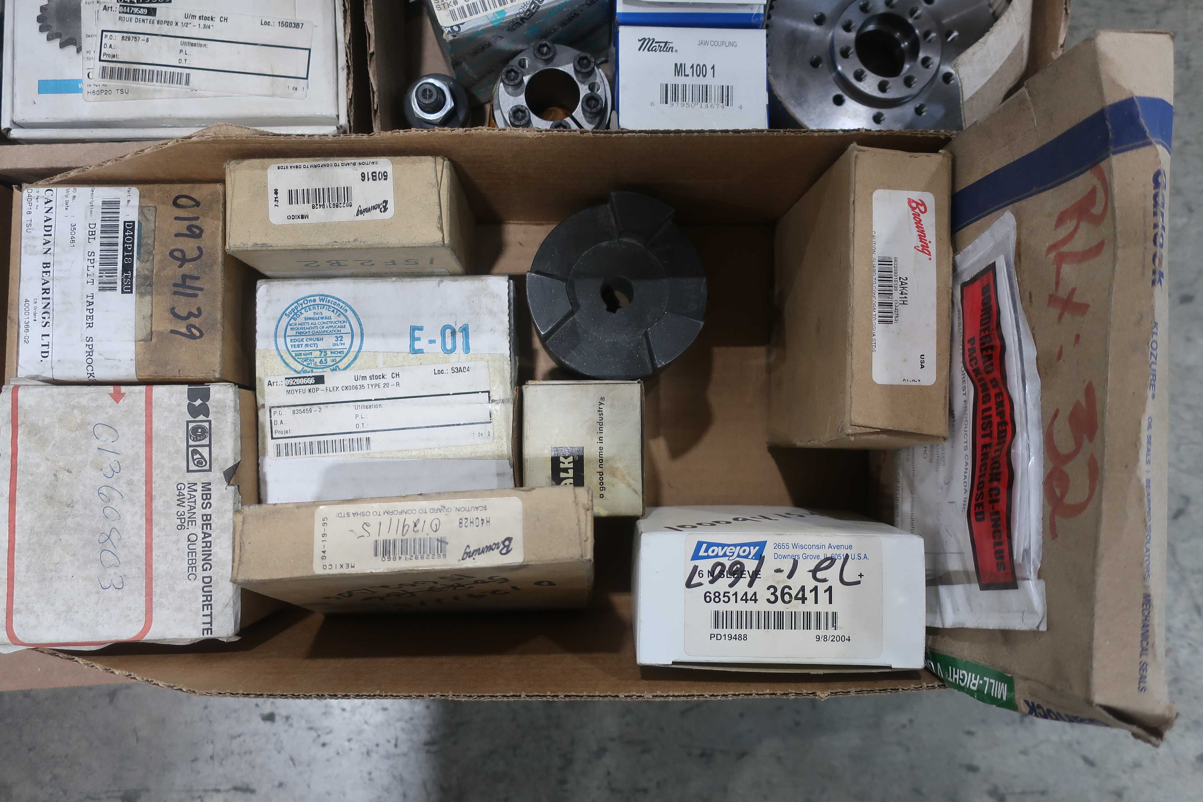 4 PALLETS OF POWER TRANSMISSION REPLACEMENT PARTS - POWER TRANSMISSION