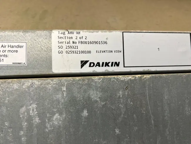 DAIKIN CAH018GDGM AIR HANDLER - undefined