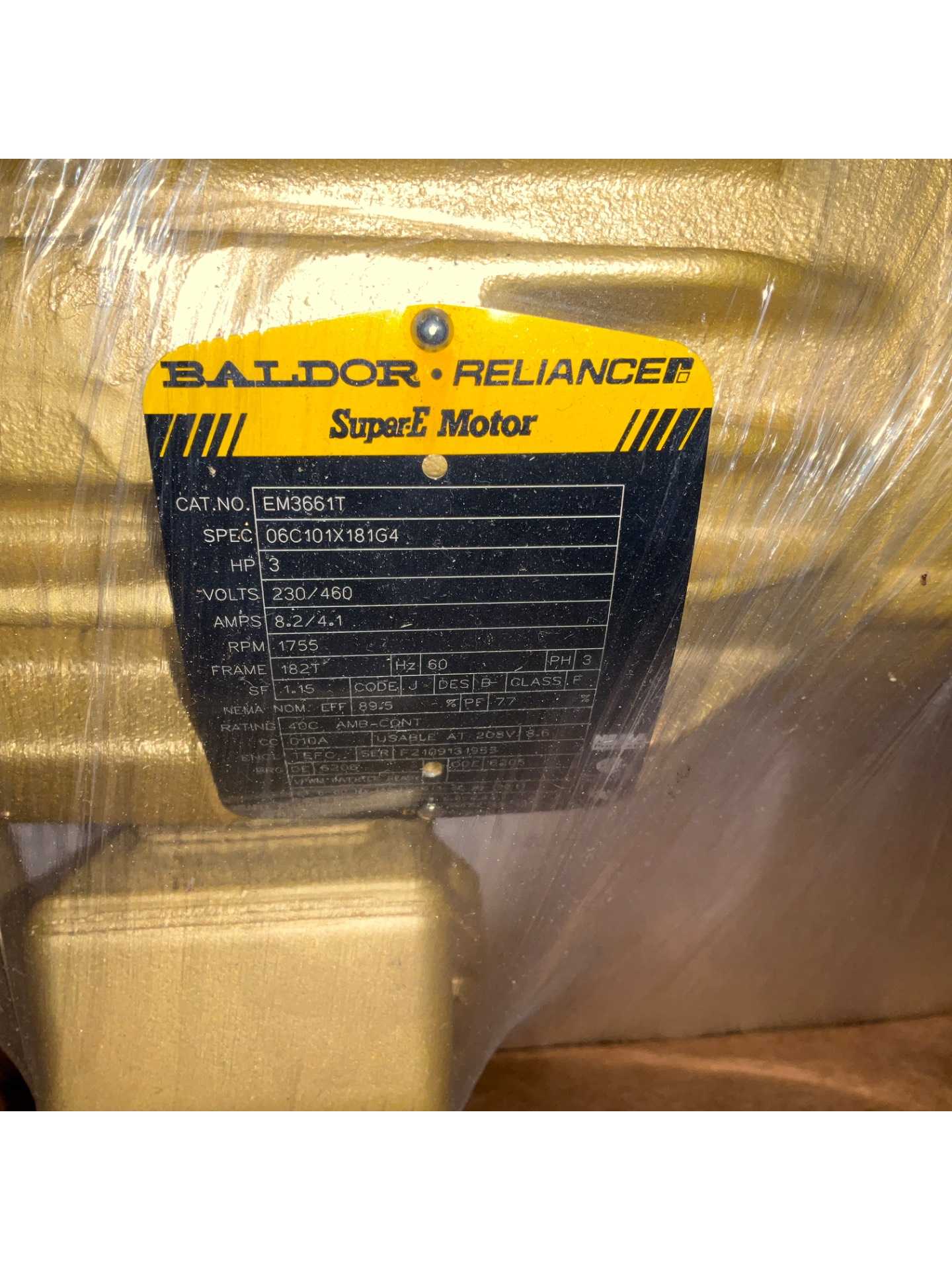 BALDOR EM3661T AC MOTOR - AC MOTOR