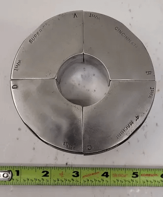 SUPERIOR CINCINNATI COLLET PAD, 1 11/16" S-STYLE EMERGENCY, 2” HEIGHT, NON-SERRATED INTERIOR - MACHINE TOOLING