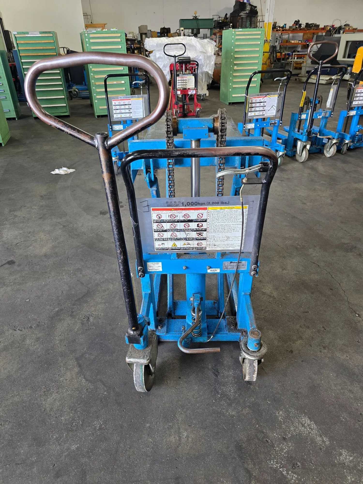 BISHAMON SKIDLIFT FOOT OPERATED SKID TRUCK, 2200 LB. CAPACITY - MANUAL PALLET JACKS