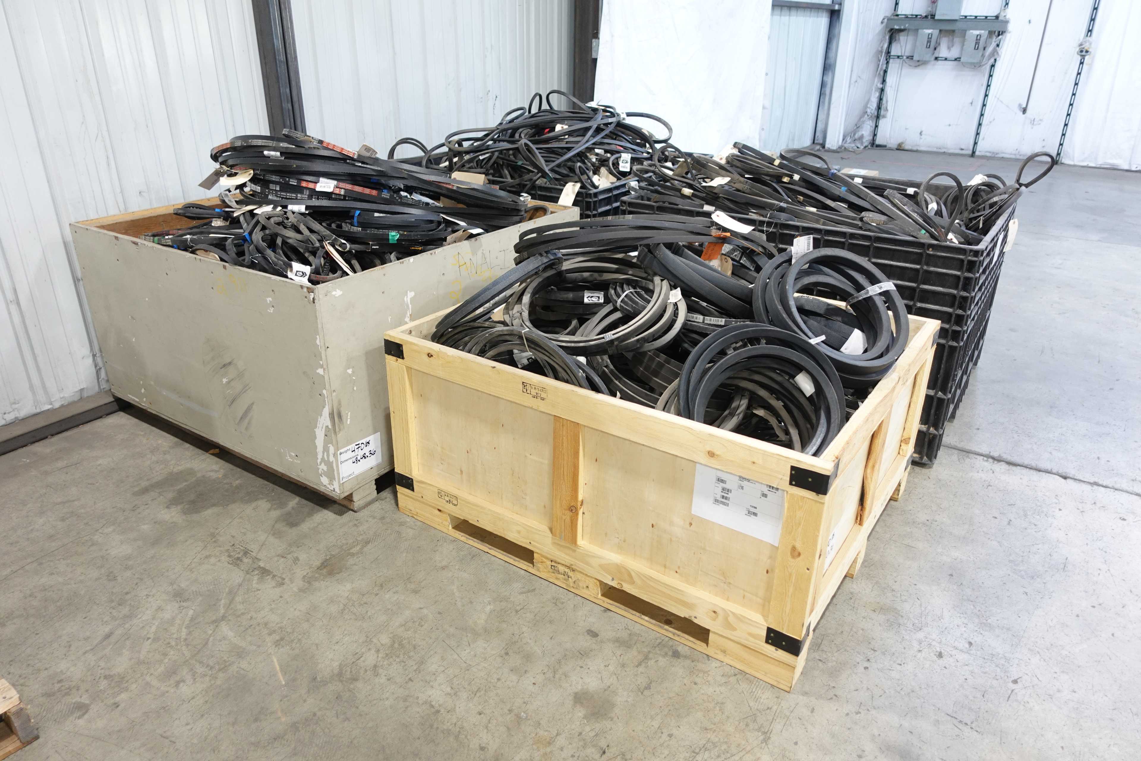 SKU 1733347 - 4 CRATES OF ASSORTED V-BELTS, CONTINENTAL AND GATES - BELTS