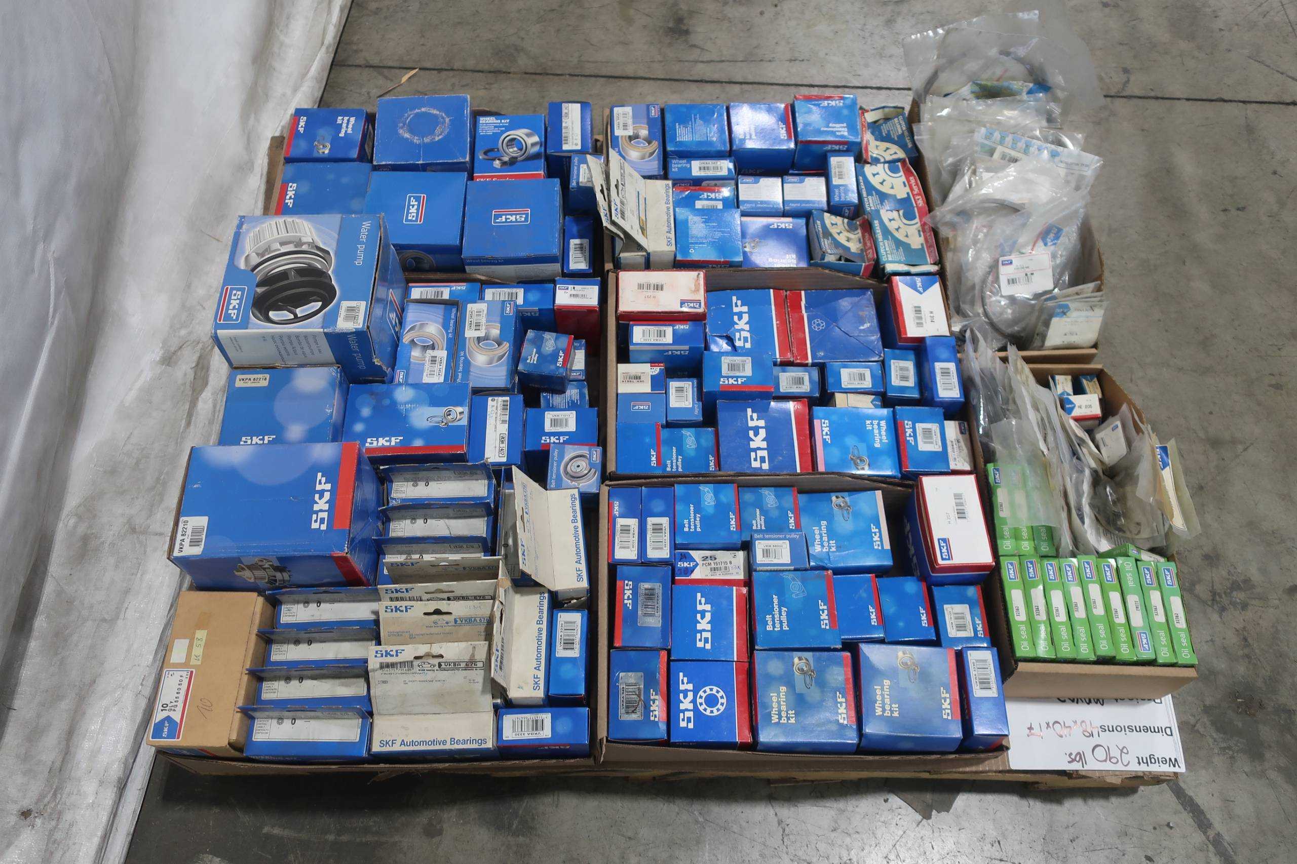PALLET OF ASSORTED SKF AUTOMOTIVE PARTS - MECHANICAL PARTS