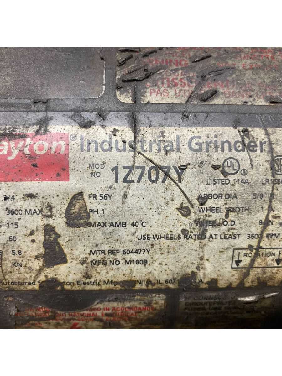 DAYTON 1Z707Y BENCH GRINDER - BENCH GRINDERS