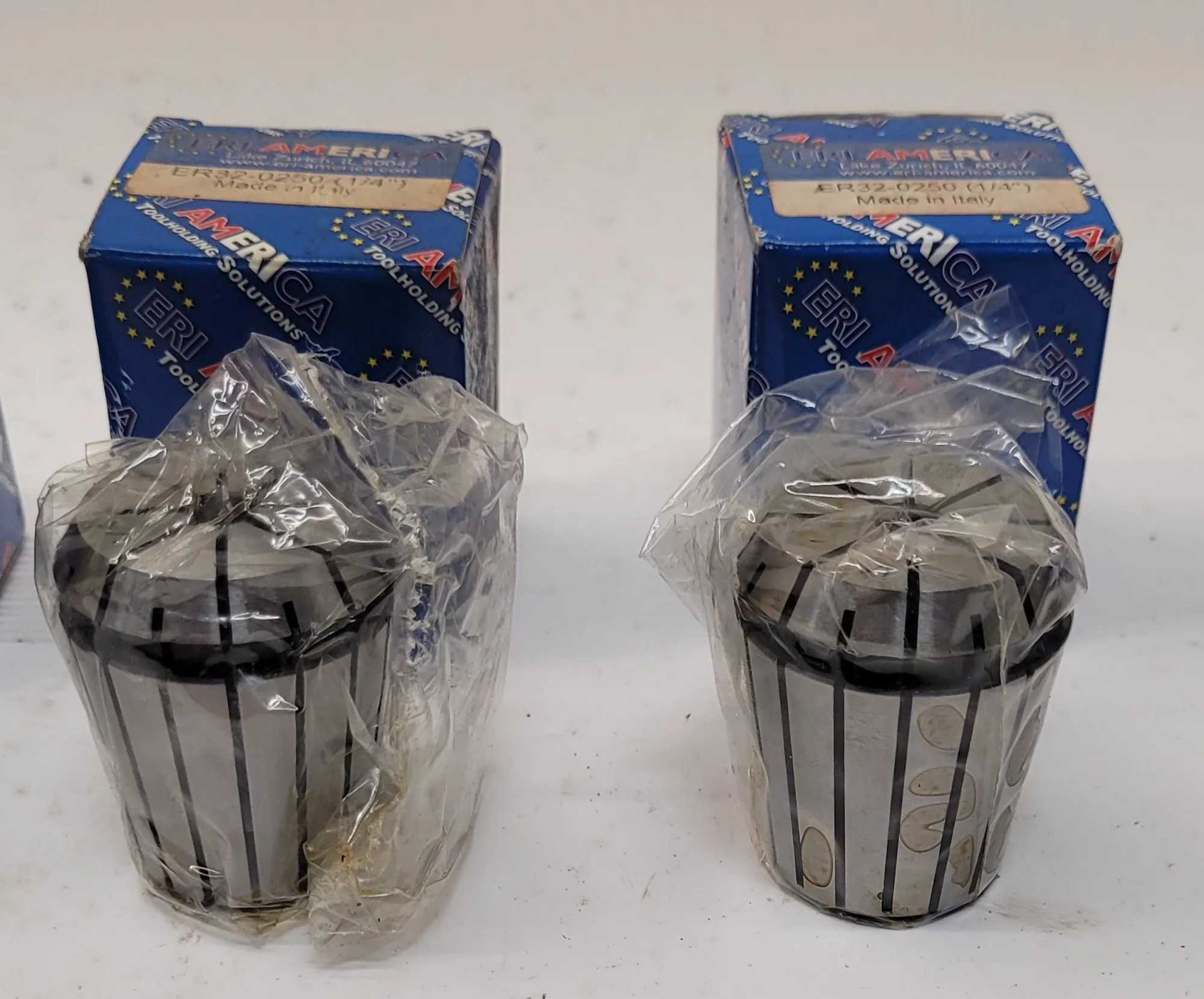 ERI AMERICA COLLETS, SET OF 7, TYPES ER 32 & TG100, VARIOUS SIZES - MACHINE TOOLING