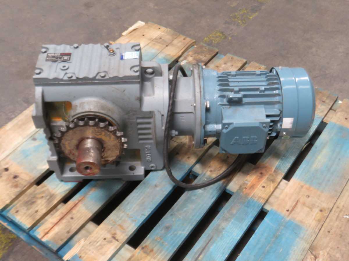 GUOMAO GS89-Y3-4P-180-M1-ZPIEC GEAR MOTOR, 180 GEAR RATIO, 7.78-8.33/9.44-10 RPM OUT SPD - RIGHT ANGLE GEAR REDUCER