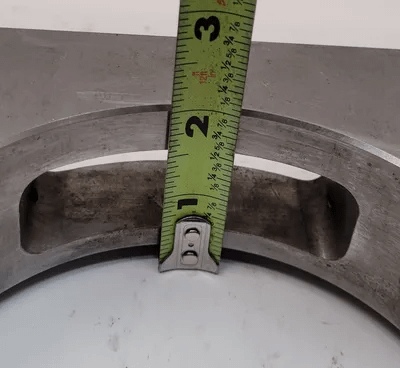MOUNTING PLATE, 7" DIAMETER, BASE 10"X7", THROUGH HOLE ID 5" - MACHINE TOOLING