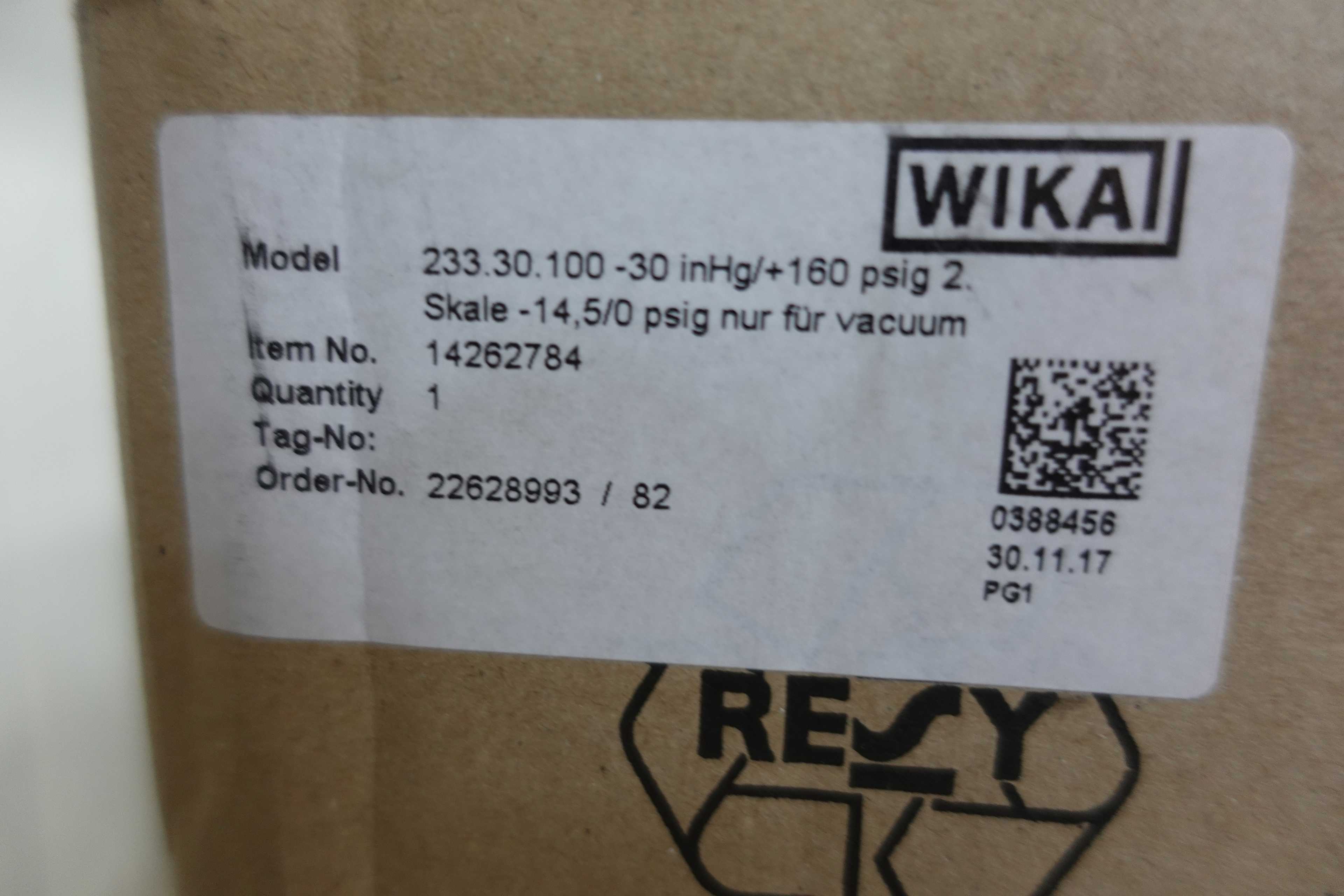 SKU 1753516 - PALLET OF ASSORTED WIKA PRESSURE GAUGES - INSTRUMENTATION