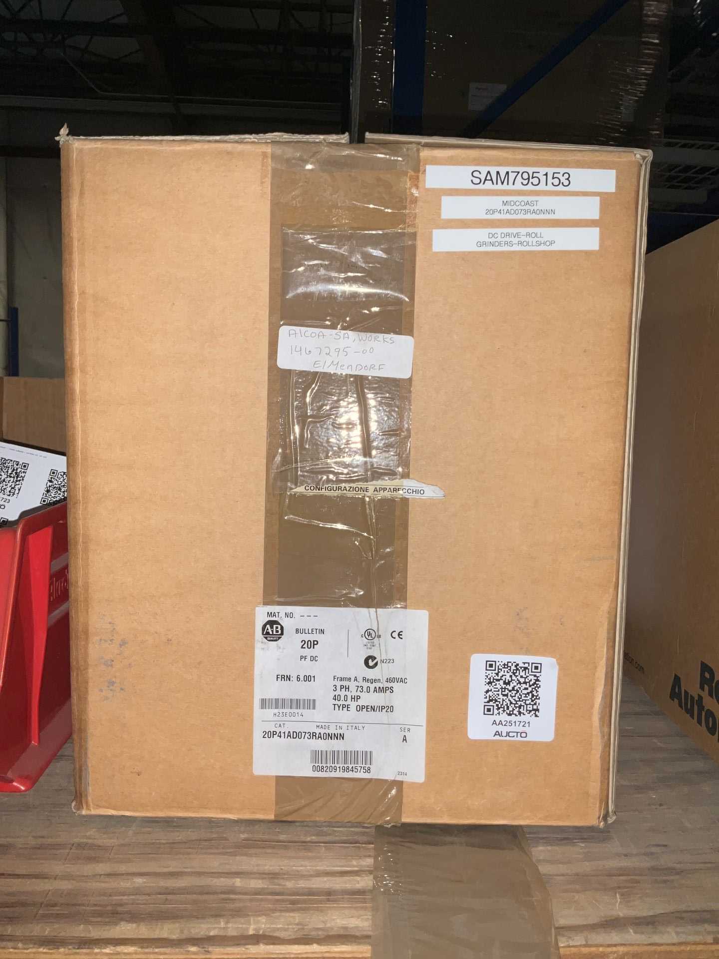 ALLEN BRADLEY CO 20P41AD073RA0NNN DC DRIVE - DC DRIVES & SPEED CONTROLLERS