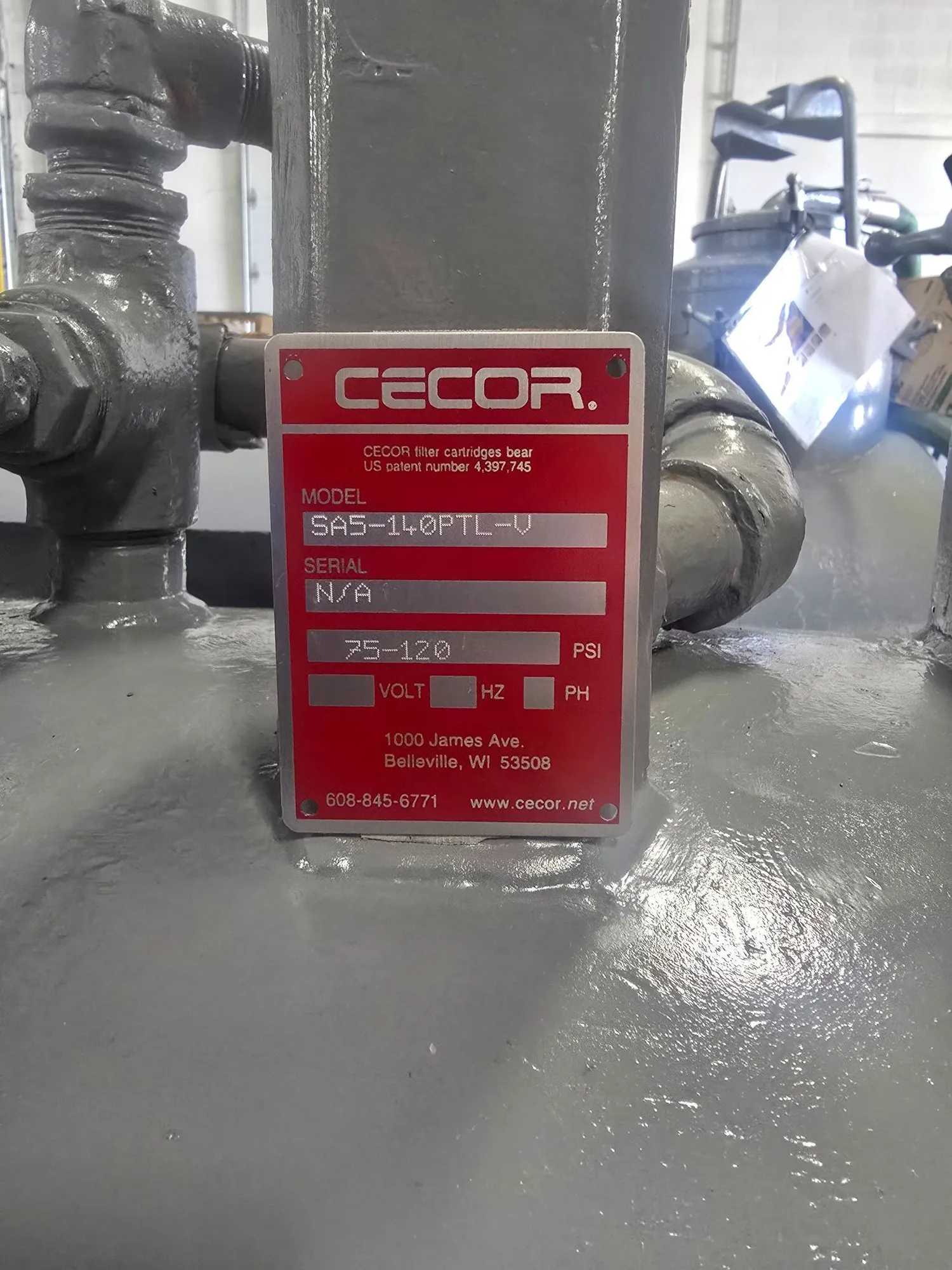 CECOR SA5-140PT SHARK 140 GALLON AIR OPERATED SUMP SUCKER - CLEANING EQUIPMENT