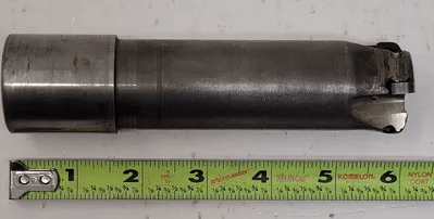 INGERSOLL INDEXABLE END MILL, 1.50" CUTTING DIA, 3 FLUTES, 6.00" OAL, 1.5" SHANK - MACHINE TOOLING