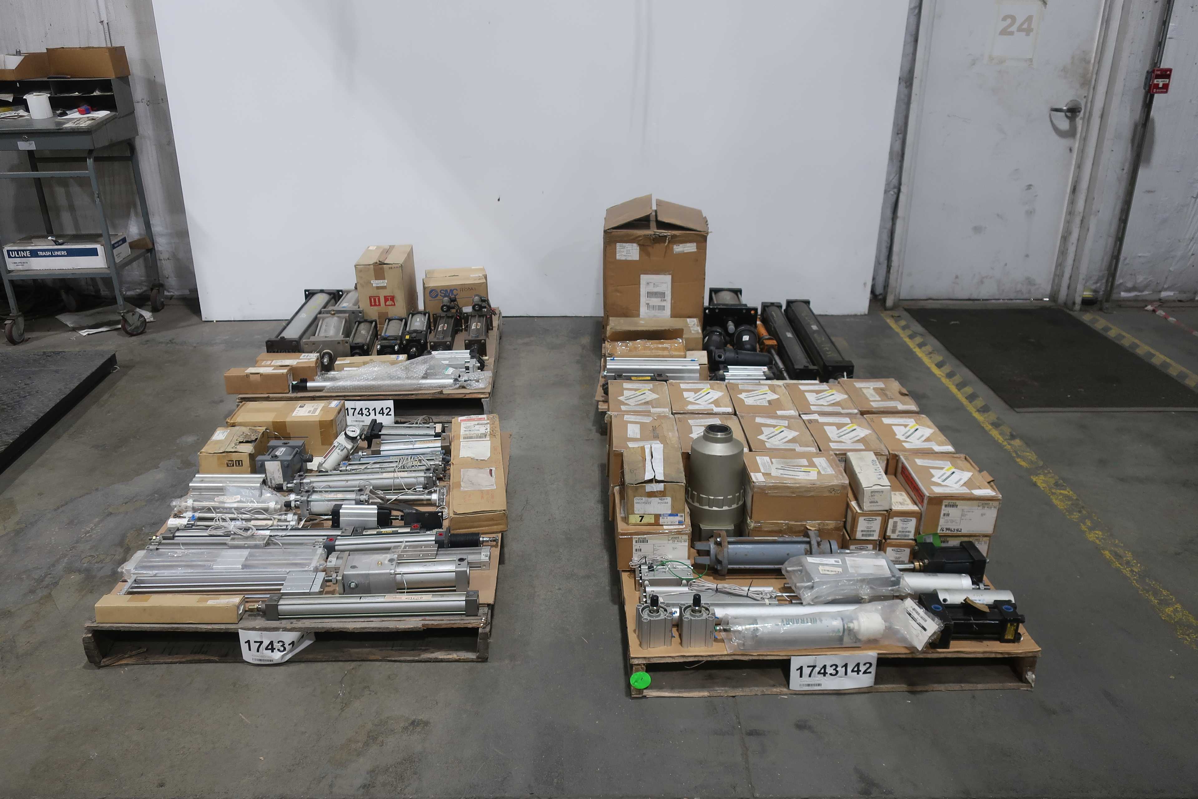 SKU 1743142 - 4 PALLETS OF ASSORTED PNEUMATIC REPLACEMENT PARTS - PNEUMATIC PARTS