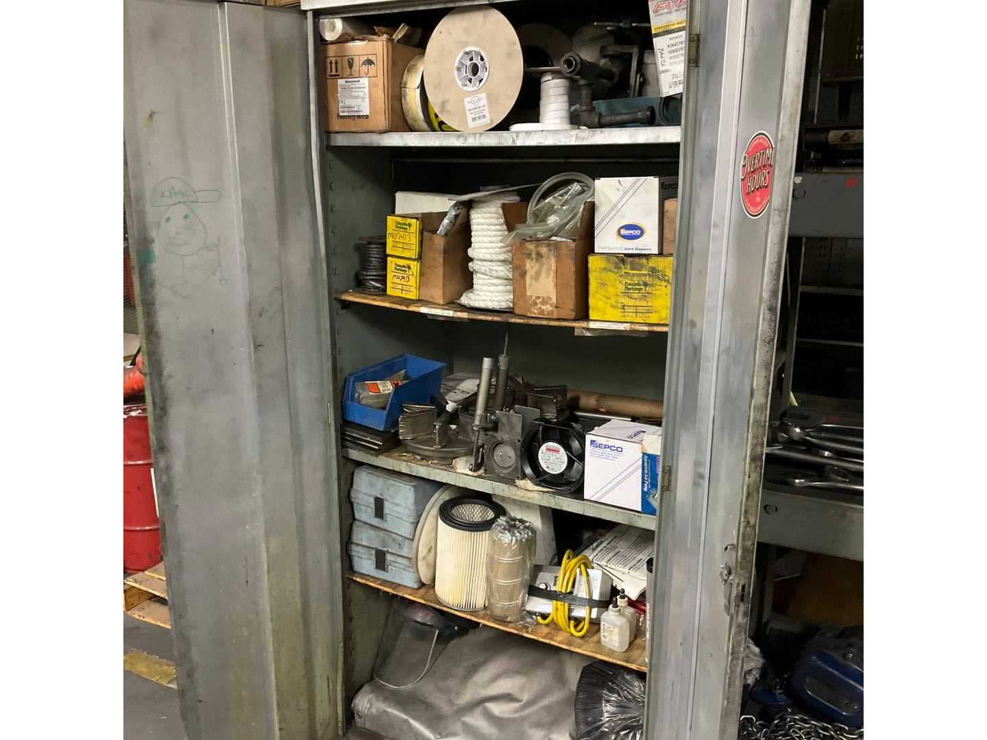 STORAGE CABINET WITH CONTENTS - STORAGE CABINET