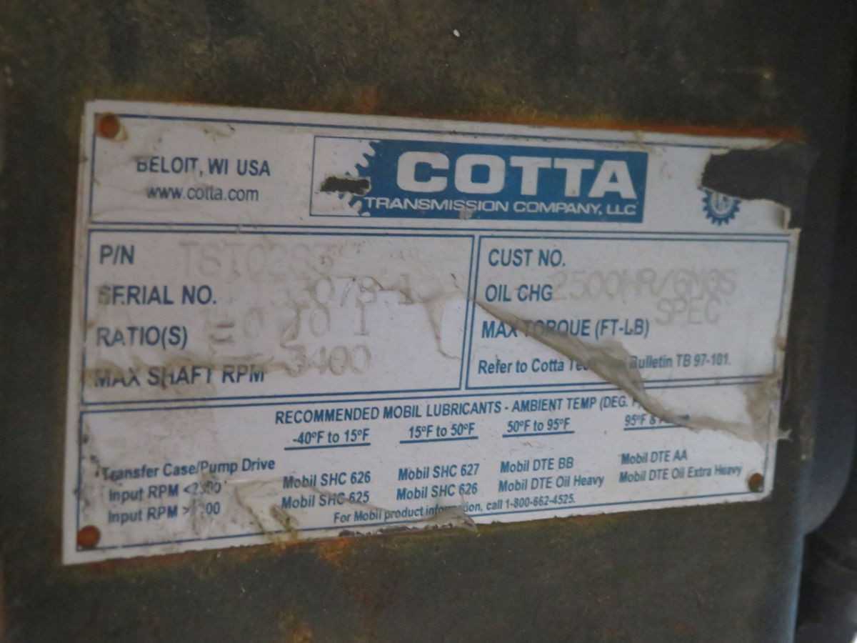 COTTA TST0283 TRANSFER CASE, 13000 LB-FT TORQUE, 2500 RPM INPUT, 1:1-1:3.0 RATIOS, 2-4 OUTPUTS - GEAR REDUCERS