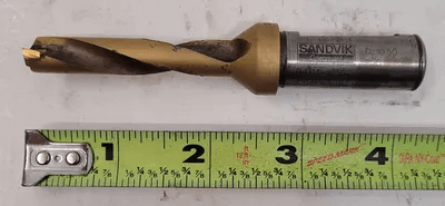SANDVIK COROMANT R411.5-10552D P20 INDEXABLE DRILL 10.5MM CUT DIAMETER 2 FLUTES RIGHT HAND - MACHINE TOOLING