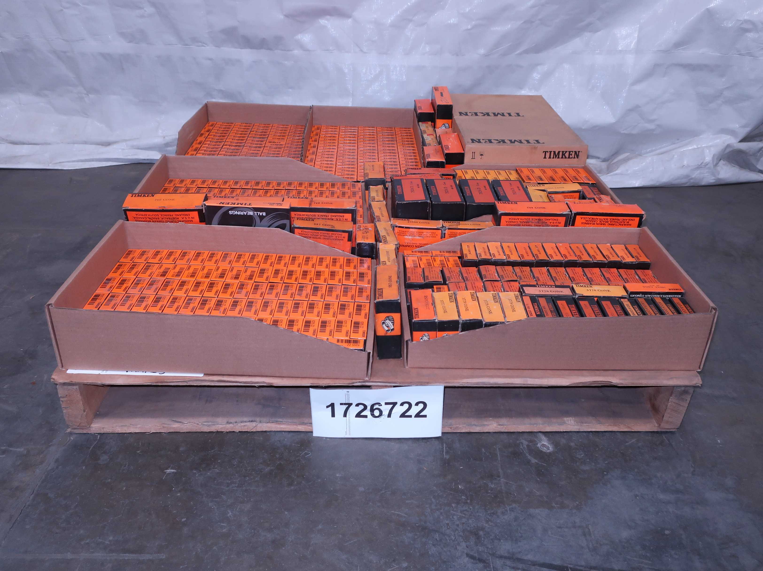 SKU 1726722 - PALLET OF ASSORTED TIMKEN BEARINGS - 