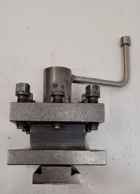 LATHE TOOL POST HOLDER - BASE: H: 7IN W: 5-1/4IN L: 5-1/4IN GAP: 1.5IN THICK: 1IN - MACHINE TOOLING