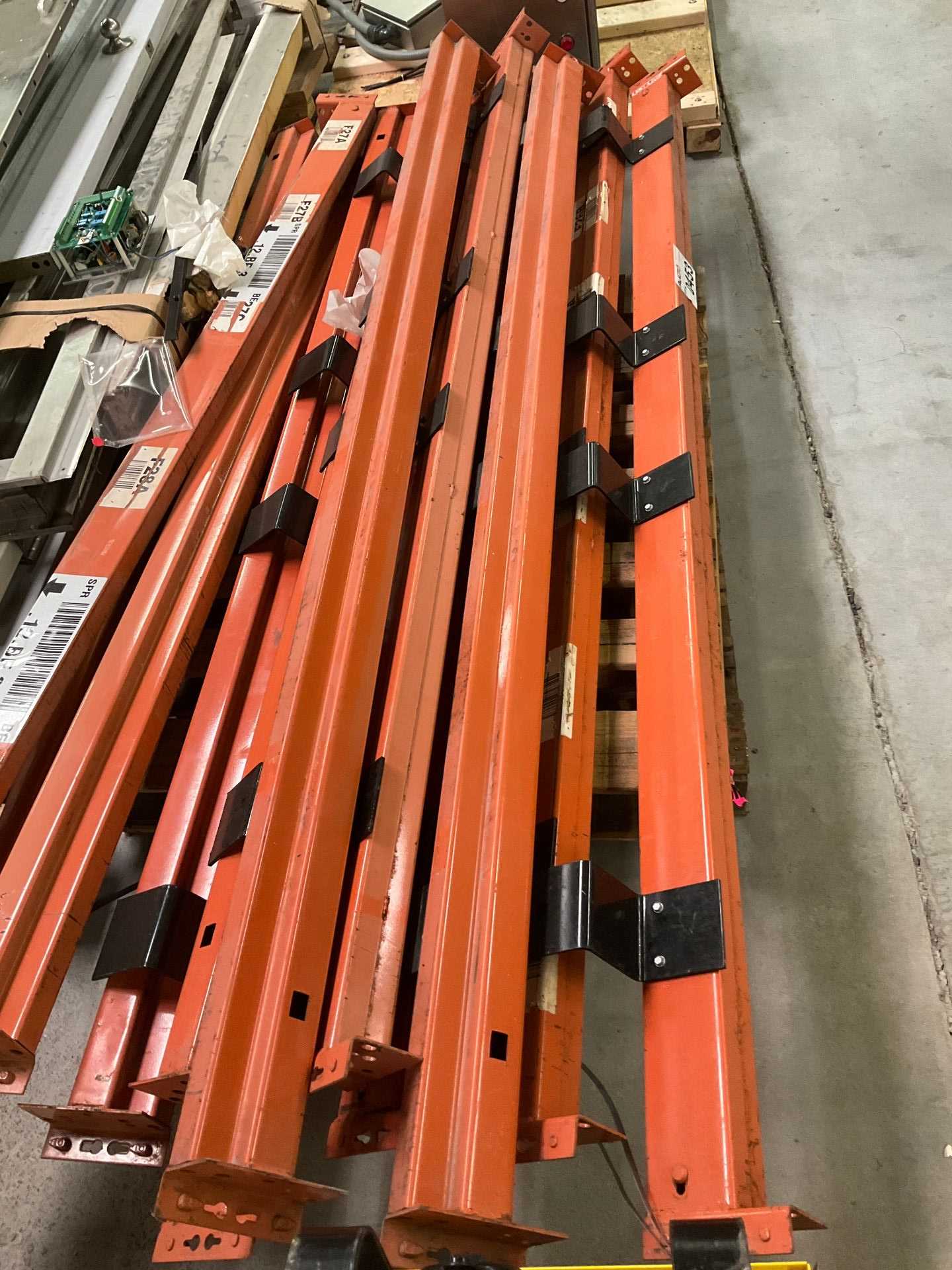 Lot of Pallet Shelving Brackets - PALLET RACKING