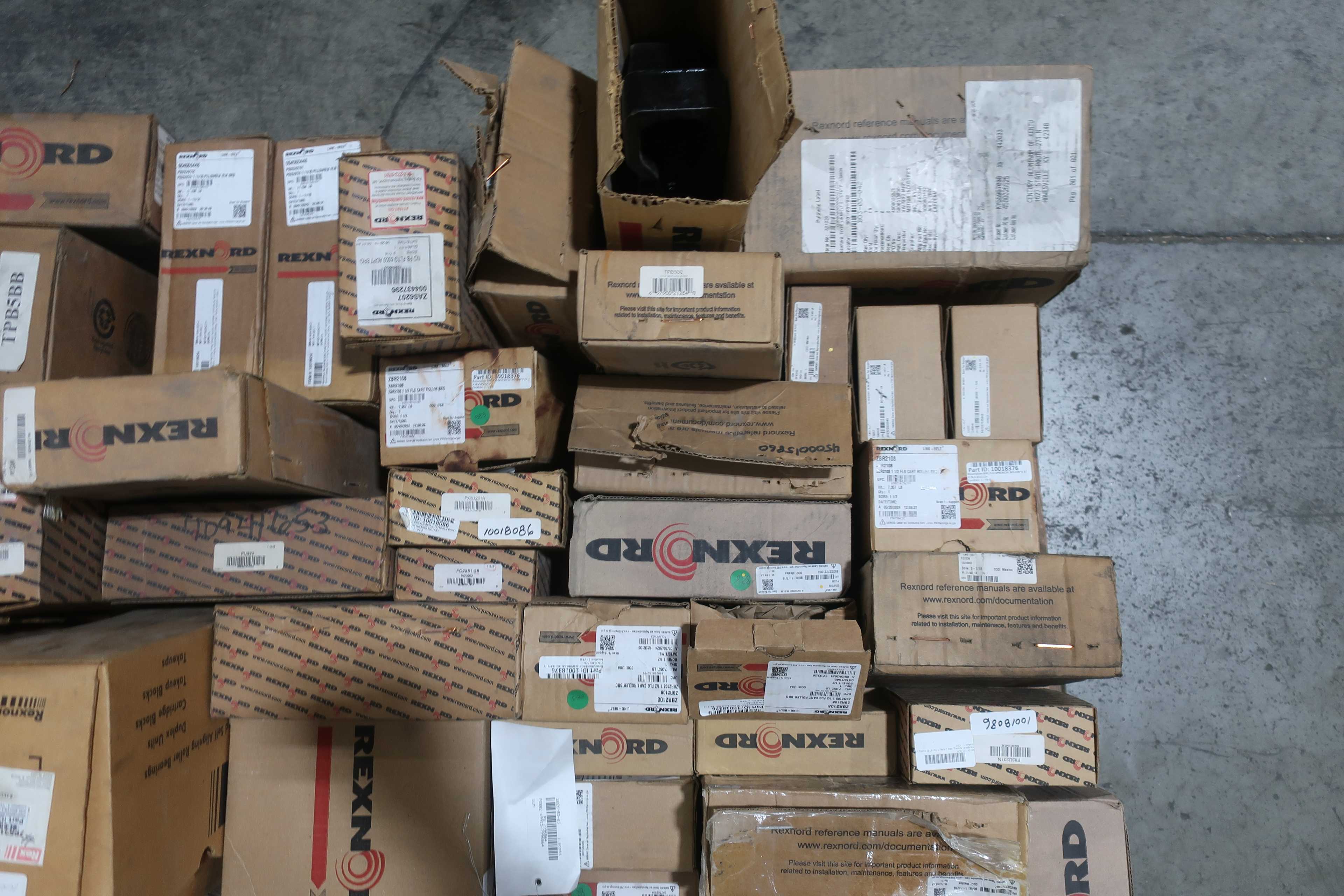 SKU 1749163 - PALLET OF ASSORTED REXNORD PILLOW BLOCK BEARINGS - BEARINGS