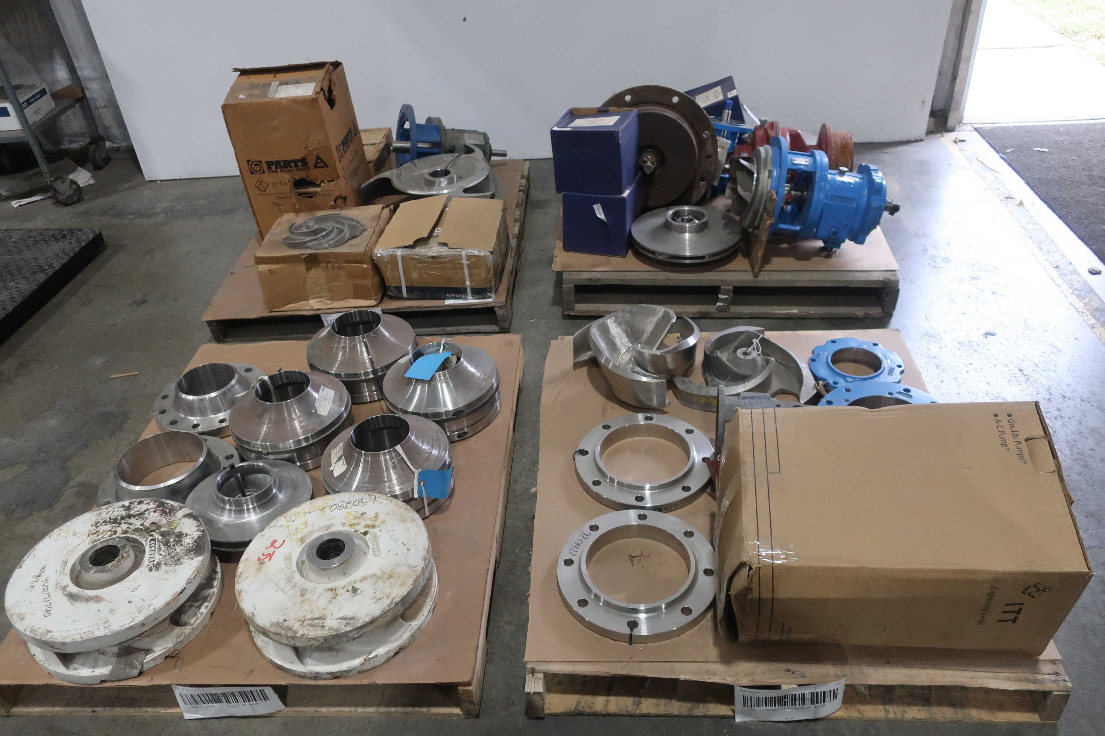 SKU 1748508 - 4 PALLETS OF ASSORTED PUMP PARTS AND ACCESSORIES - PUMP REPLACEMENT PARTS