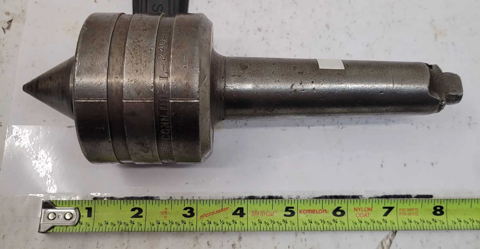 READY TOOL DEAD CENTER, L-240HD, #4 MORSE TAPER, 8.5” OAL, 4.75” SHANK LENGTH - MACHINE TOOLING