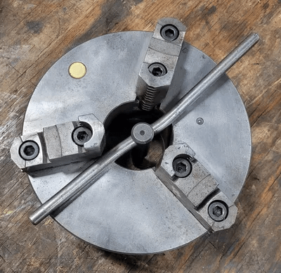 BISON 10" 3 JAW SELF-CENTERING CHUCK D1-6 BACK MOUNT MODEL 9921-96 - MACHINE TOOLING
