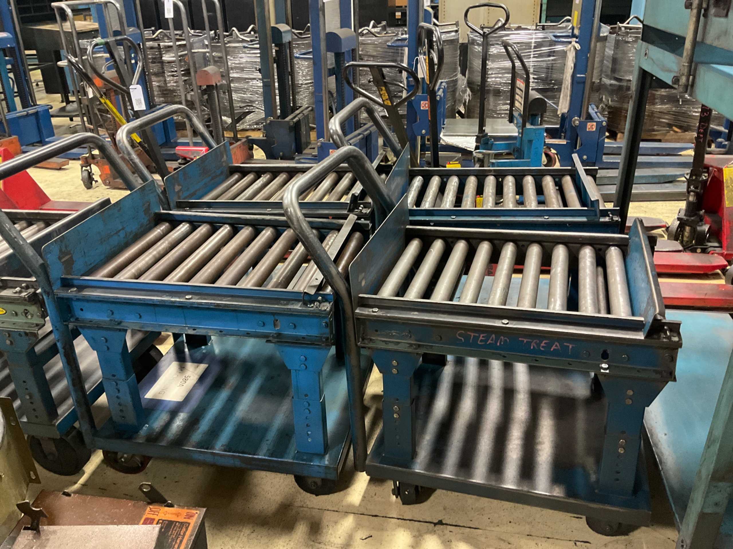 QTY: 6 ROLLING CART CONVEYOR - ROLLING CARTS
