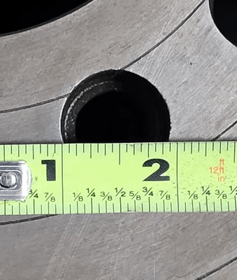 LATHE FACE PLATE, 19-3/4" DIAMETER, A2-8 MOUNT, 4-1/2" THROUGH HOLE, 3" THICKNESS - MACHINE TOOLING