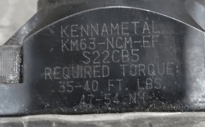 ALORIS DA4Q 3000 BORING BAR HOLDER W/ KENNAMETAL KM63-NCM-EF FLANGE MOUNT, 3" BORE - MACHINE TOOLING