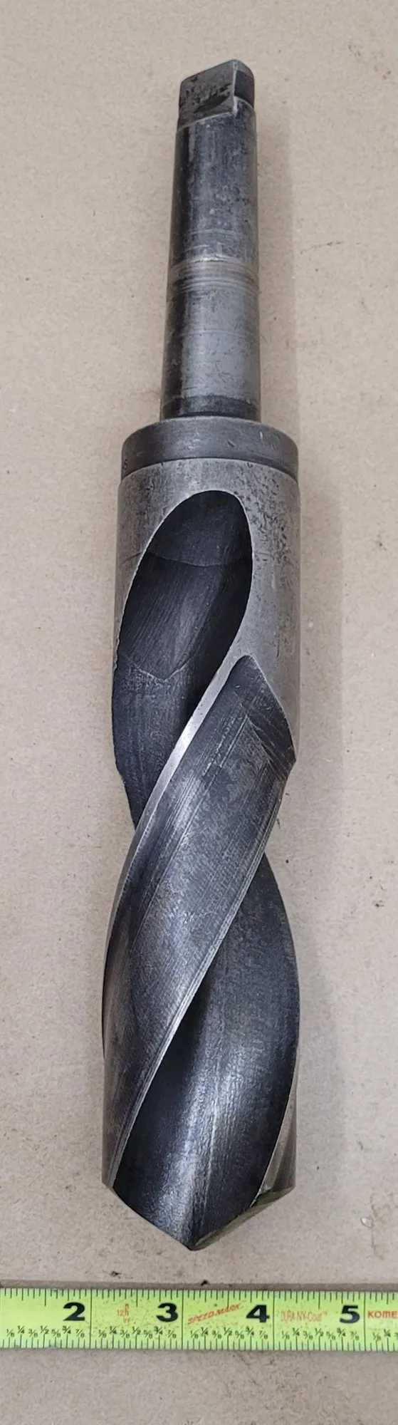 DORMER 2-3/16" HIGH-SPEED TWIST DRILL, 4MT SHANK, 8" FLUTE, 14.25" OAL - MACHINE TOOLING