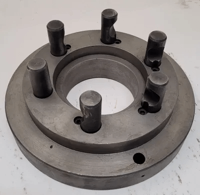 D1-8 LATHE CHUCK BACK PLATE ADAPTER - TYPE D1-8, 1 IN PIN, 11 IN OD, 5.5 IN HUB - MACHINE TOOLING