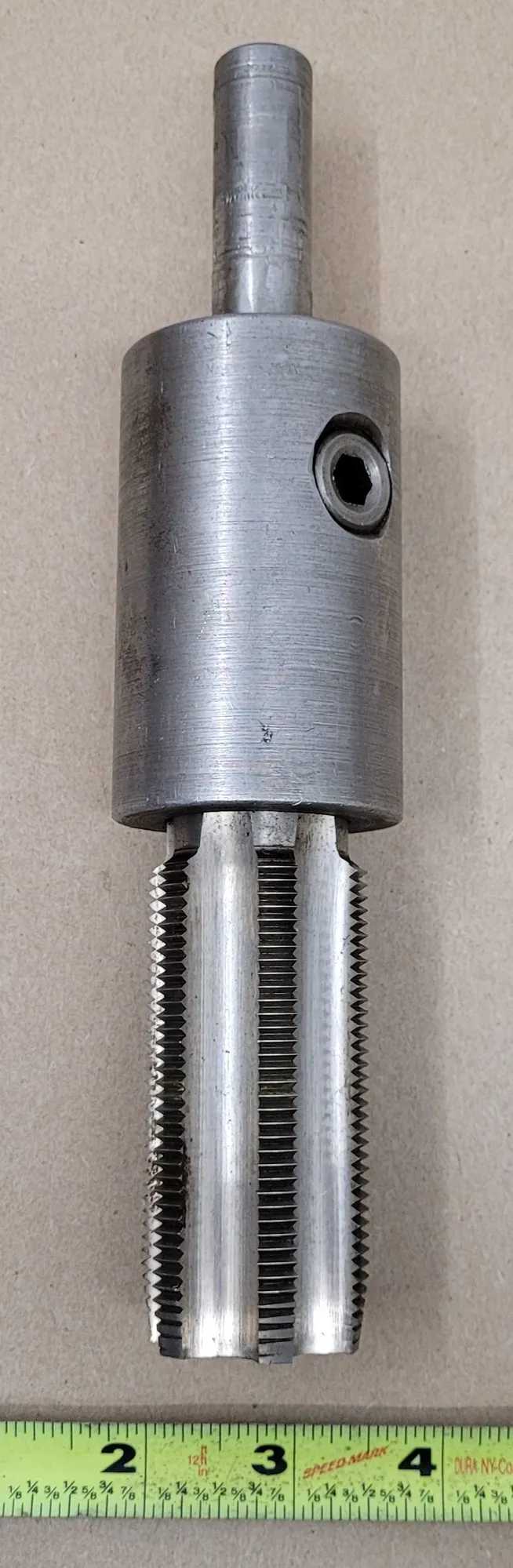 6-FLUTE TAP SET, 4MT ARBOR & 18MM STRAIGHT SHANK, 1.75" & 1.5" TAP SIZES - MACHINE TOOLING
