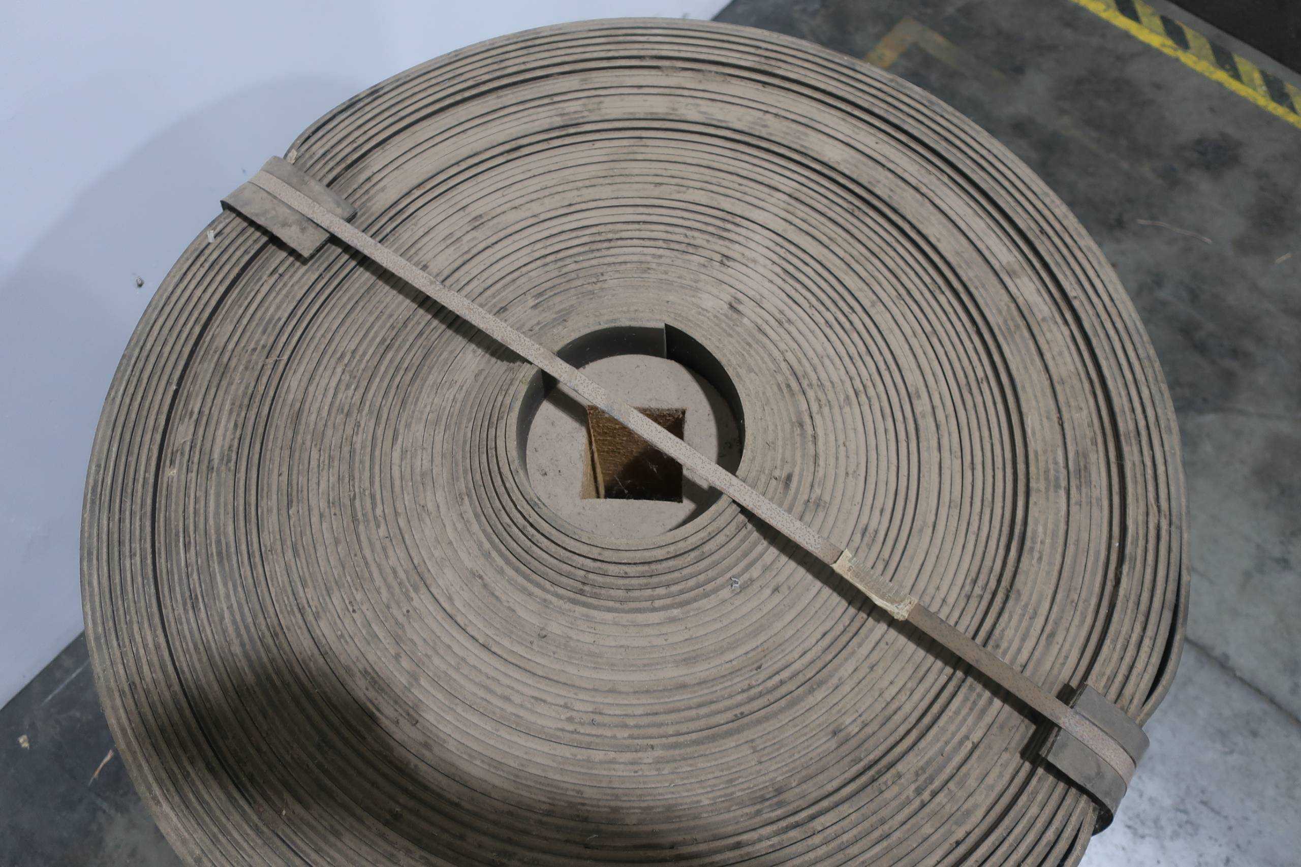 SKU 1755311 - RUBBER CONVEYOR BELT, 42 IN WIDE, 3/8 IN THICK, USED - CONVEYOR PARTS