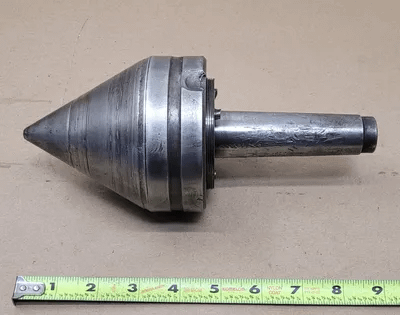 BULL NOSE LIVE CENTER, 4MT MORSE TAPER, 9IN OAL - MACHINE TOOLING