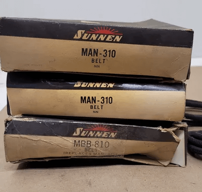 SUNNEN BELTS, VARIOUS SIZES, SET OF 5 (2X MAN-310, 2X MAN-580, 1X MBB-810) - MACHINE TOOLING