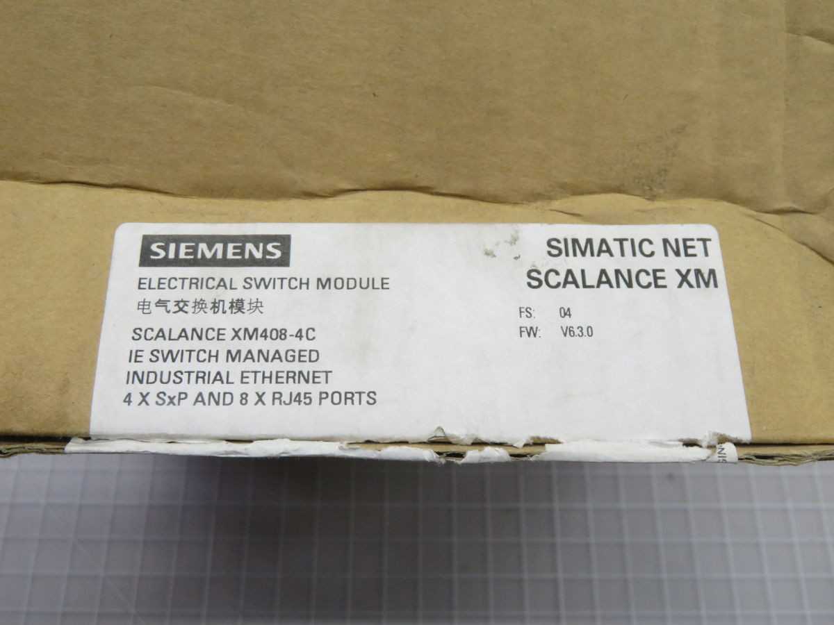SIEMENS XM408-4C NETWORK SWITCH, 8 COMBO PORTS, 24V DC POWER, 8.7W LOSS, 0.5KG WEIGHT, IP20 - PLC MODULES