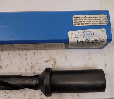 ALLIED MACHINE & ENGINEERING 25010H-100F #1 T-A EXT HOLDER FLANGED SHANK REPLACEABLE DRILL BODY - MACHINE TOOLING