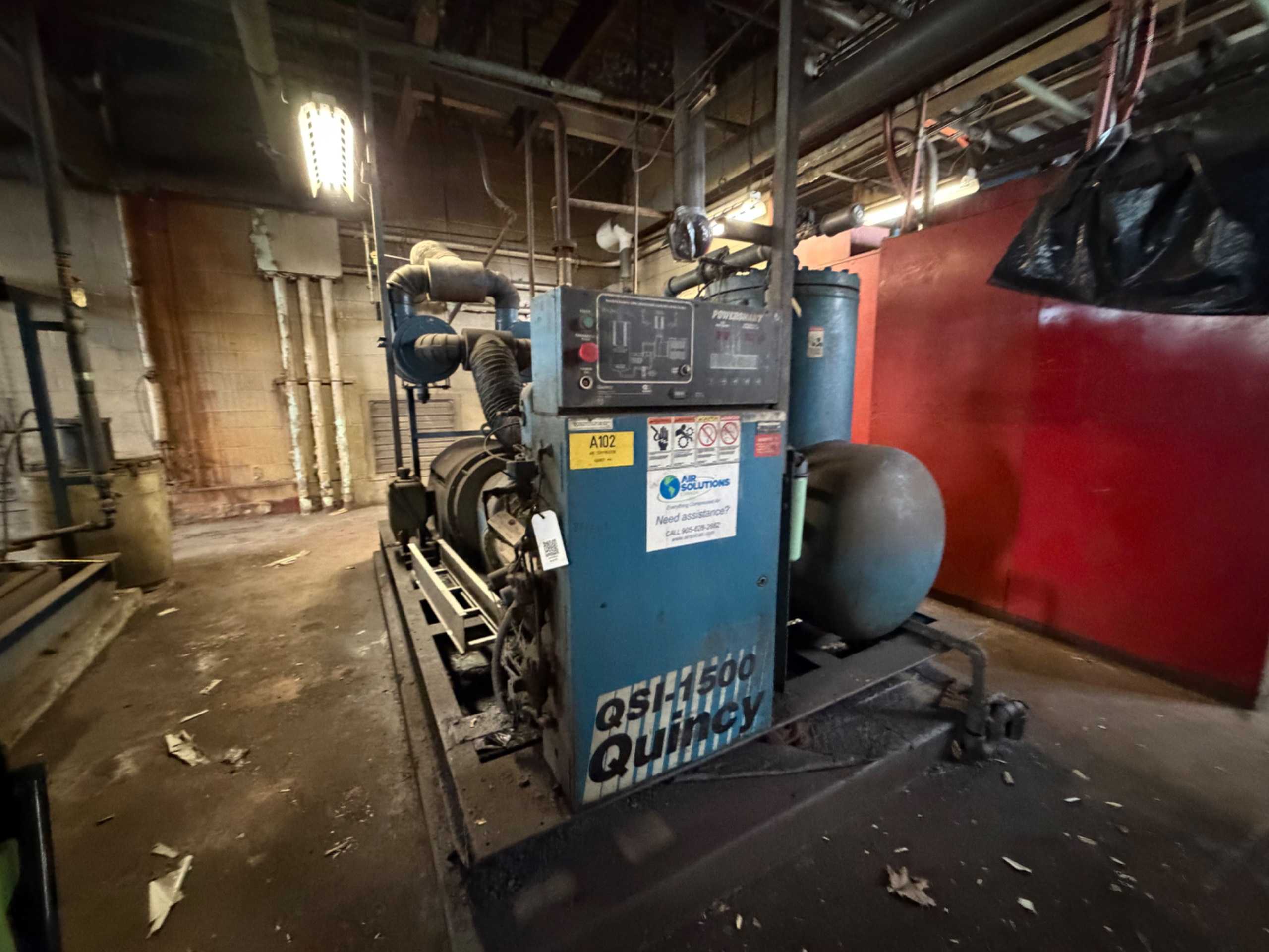 QUINCY QSI-1500 ROTARY SCREW AIR COMPRESSOR, 300-350HP, 1500-1521 ACFM, 100-125 PSIG, Q-CONTROL - STATIONARY AIR COMPRESSOR